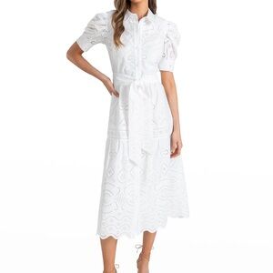 Shoshanna Blakely Eyelet White Dress Sz 6